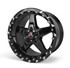 Race Star 92 Drag Star 17x11 Bracket Racer Wheel - 5x120 BC 7.60 BS - Single Beadlock - Gloss Black (GM) 92-705154SB