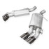 Stainless Works Legend Axleback Exhaust - Factory Connect - Chrome Black Tips (2016 - 2024 Camaro SS w/ Dual Valves) CA16RVMKFLBC