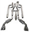 MRT Cat Back Exhaust - Version 2 - Quad Tips (2016 - 2024 Camaro SS) 92U843