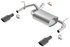 Borla Axle-Back Exhaust System - Touring - Black Tips (2012 - 2018 Wrangler) 11834BC