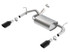 Borla Axle-Back Exhaust System - ATAK - Black Tips (2012 - 2018 Wrangler) 11860BC
