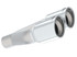 Borla Universal Polished Tips - Dual Round Rolled Angle Cut (Inlet 2" / Outlet 3") 20143