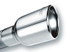 Borla Universal Polished Tip - Single Oval Rolled Angle Cut w/Clamp (Inlet 2 1/2" / Outlet 4 1/4" x 3 1/2") - 20155