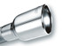 Borla Universal Polished Tip - Single Round Rolled Angle Cut w/Clamp (Inlet 2 1/2" / Outlet 4" x 4") 20156