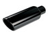 Borla Universal Black Chrome Tip - Single Round Rolled Angle Cut (2.75" Inlet / 4" Outlet) 20162