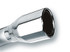 Borla Universal Polished Tip - Single Round Rolled Edge - Weld On (2.5" Inlet / 4" Outlet) 20235