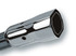 Borla Universal Polished Tip - Single Square Angle Cut Phantom (2.25" Inlet / 3.38" Outlet) 20252