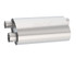 Borla Pro-XS Muffler - Universal - Transverse Flow Notched - Oval (3" Inlet / 2.5" Dual Outlet) 400499