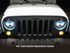 Raxiom 07-18 Jeep Wrangler JK LED Halo Headlights- Black Housing (Clear Lens) - J123773 Photo - Close Up