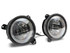 Raxiom 18-22 Jeep Wrangler JL/JT Axial Series LED Headlights- Black Housing (Clear Lens) - J133763 Photo - Close Up