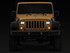 Raxiom 07-18 Jeep Wrangler JK Axial Spider LED Headlights w/Angel Eye Halo- Blk Housing (Clear Lens) - J152602 Photo - Close Up