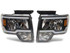 Raxiom 09-14 Ford F-150 Axial Series Headlights w/ LED Bar- Blk Housing (Clear Lens) - T566367 Photo - Close Up
