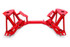 BMR Tubular K-Member w/ Spring Perches - Premium Version - Red (1996 - 2004 Mustang) KM743R
