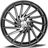 Axe Wheels 19x9.5 ZX1 Aluminum Wheel - 72.6 Bore - 5x112 BC - 40mm Off Set - Gloss Black Machine Face - 9519BLNK40ZX1BPL-5112