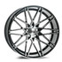 Axe Wheels 22x10.5 ZX4 Aluminum Wheel - 74.1 Bore - 5x115 BC - 38mm Off Set - Black Polished Face - 10522BNK38ZX4BP-5115
