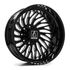 Axe Wheels 24x8.25 AF10 Dually Forged Aluminum Wheel - 154.2 Bore - 8x210 BC - -146 / +168 Off Set - Gloss Black Milled Right Front - 248210146168AF10BMRF