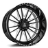 Axe Wheels 26x14 AF12 Fully Forged Aluminum Wheel - 125.2 Bore - 8x180 BC - -76 Off Set - Gloss Black Milled - 26148180-76AF12BM