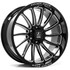 Axe Wheels 24x12 Chronus Beadlock Offroad Aluminum Wheel - 87.1 Bore - 6x139 BC - -44 Off Set - Gloss Black Milled- 241212H-44CHRBM-6139