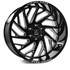 Axe Wheels 20x12 Zeus Offroad Aluminum Wheel - 125.2 Bore - 8x170 BC - -44 Off Set - Gloss Black Milled - 20128170-44ZEUBM