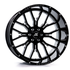 Axe Wheels 22x12 AX6 Compression Forged Offroad Aluminum Wheel - 125.2 Bore - 8x165 BC - -44 Off Set - Gloss Black Milled Accents - 22128165-44AX6BM
