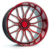 Axe Wheels 26x14 AX6 Compression Forged Offroad Aluminum Wheel - 125.2 Bore - 8x180 BC - -76 Off Set - Candy Red Milled Accents - 26148180-76AX6RM