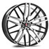 Axe Wheels 22x10.5 EX30 Gravity Cast Aluminum Wheel - 74.1 Bore - 5x112 BC - 38 Off Set - Black Mirror Faced Milled Accents - 10522BNK38EX30BP-112