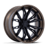 Fuel Off-Road 22x10 Mutiny Wheel 6X135 BP -18mm ET 4.79 BS 87.10 Bore - Matte Black with Gloss Bronze Lip - FC404MZ22106318N