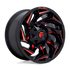 Fuel Off-Road 15x8 Reaction Wheel 6X139.7 BP -18mm ET 3.79 BS 108.00 Bore - Gloss Black Milled with Red Tint - D75515808337