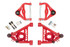 UMI Performance Front Upper & Lower A-Arms - 1/2" Taller Upper Ball Joints - Red (1978 - 1988 G-Body / 1982 - 2003 S-10) - 303133-1-R