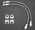 TRZ stainless braided 90 degree front brake line pair for drag brakes