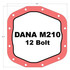 PPE Power Dana 44-M210 12-Bolt Nodular Iron Red Front Differential Cover (2018 - 2025 Jeep Wrangler / 2018 - 2025 Jeep Gladiator) 238043312