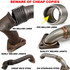 PPE Power Replacement Up-Pipe for OEM Exhaust Manifold - Passenger Side (2007.5 - 2010 GM 6.6L Duramax) 116120916