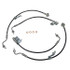 J&M Stainless Steel Braided Brake Line Kit - Front & Rear - Black (2024 - 2026 Mustang - NO Magneride Non-Brembo) 22565-B