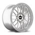 Apex ML-10RT 20x11.5 forged touring wheel in Race Silver Machined Lip finish with 5x130 BP and ET72 for Porsche applications