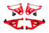 BMR A-Arm Kit - Delrin Bushings - Tall Ball Joints - Red (1967 - 1969 F-Body / 1968 - 1974 X-Body) AAK312R