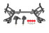BMR Tubular K-Member w/LT1 Motor Mounts - Standard Rack Mounts - Black (1993 - 1997 F-Body) KM341H