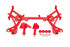 BMR Tubular K-Member w/LT1 Motor Mounts - Pinto Rack Mounts - Red (1993 - 1997 F-Body) KM346R
