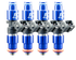 Fuel Injector Clinic ISC-1200H-4 1200cc custom fuel injector set for 4-cylinder engines with 64mm height and 11mm x 15mm O-rings