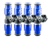 Fuel Injector Clinic 1650cc high impedance custom injector set ISC-1650H-4 with 64mm height and 14mm top and bottom O-rings