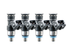 Fuel Injector Clinic 1650cc SHORT high impedance custom injector set ISC-1650H-4 with 38mm height and 14mm top by 11mm bottom O-rings