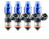 Fuel Injector Clinic 2150cc high impedance custom injector set ISC-2150H-4 with 53mm height and 11mm top by 15mm bottom O-rings