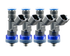 ISC-0445H-4 Fuel Injector Clinic 445cc high impedance custom injector set with 53mm height and 14mm by 21mm O-ring configuration