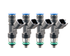 ISC-0525H-4 Fuel Injector Clinic 525cc high impedance custom injector set with 53mm height and 14mm by 14mm O-ring configuration