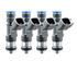 ISC-0775H-4 Fuel Injector Clinic 775cc high impedance injector set with 53mm height and 14mm by 16mm O-ring configuration