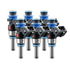 Fuel Injector Clinic 1200cc SHORT six cylinder custom injector set 38mm height 11mm top 11mm bottom O-ring 1200-38-11-11-6