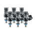 Fuel Injector Clinic 1650cc SHORT six cylinder custom injector set 38mm height 14mm top 11mm bottom O-ring 1650-38-14-11-6
