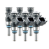 FIC ISC-1440H-6 1440cc SHORT high impedance six cylinder fuel injectors with stainless alloy valves, Data Match Technology, and solder-in pigtails