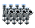 Fuel Injector Clinic 1000cc eight cylinder fuel injector set 53mm with 14mm top and 16mm bottom O-rings 1000-53-14-16-8