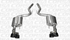 Corsa Axle-Back Exhaust - Sport - 4" Black Twin Tips (2015 - 2017 Mustang GT Coupe - Premium Pkg) 14334BLK
