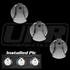 UPR Products Designer A/C Knobs Polished & Blue (05-06 Mustang) 1003-05-29